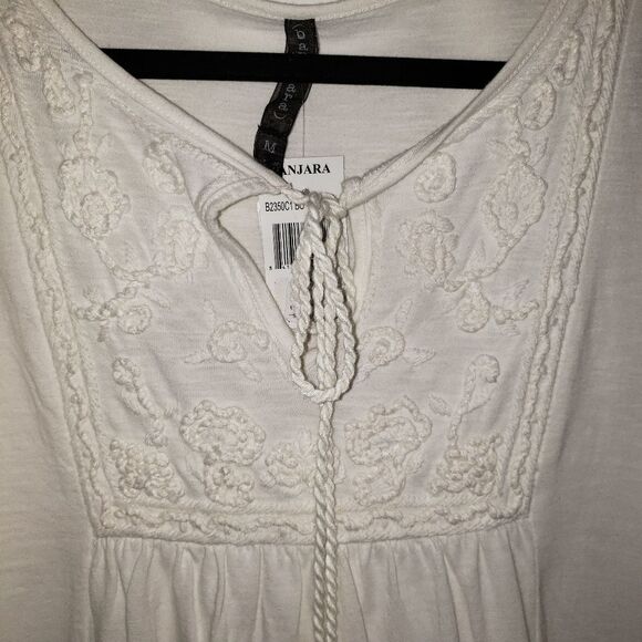 Banjara Cotton Boho Flutter Sleeve Top - Picture 2 of 7